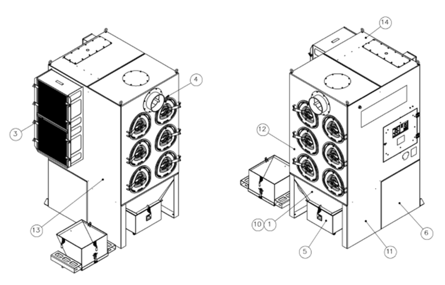 Donaldson Downflo LS 6Filter Dust Collector (NEW!) Gladwin Machinery